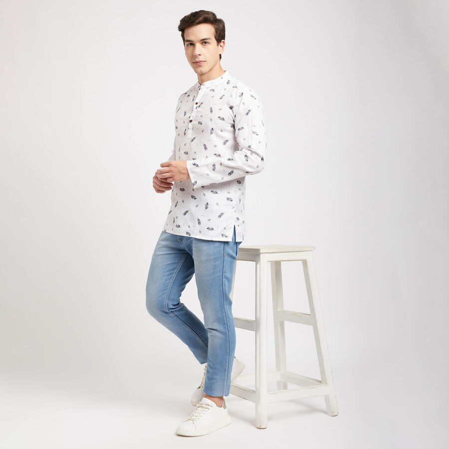 Printed Kurta, White, large image number null