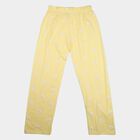 Girls' Yellow Regular Fit Solid Pyjama, Yellow, small