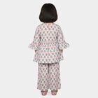 Girls Light Blue Round Neck Co-ord Set Upper and Bottom Set, Light Blue, small