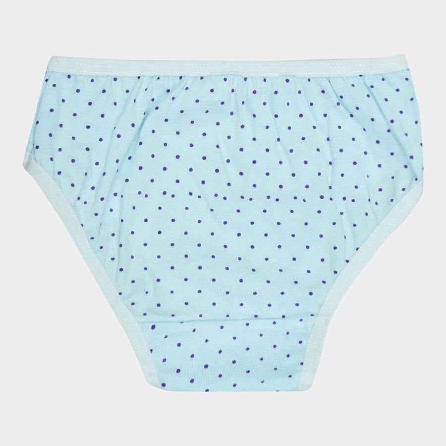 Girls Cotton Printed Panty, Light Blue, large image number null