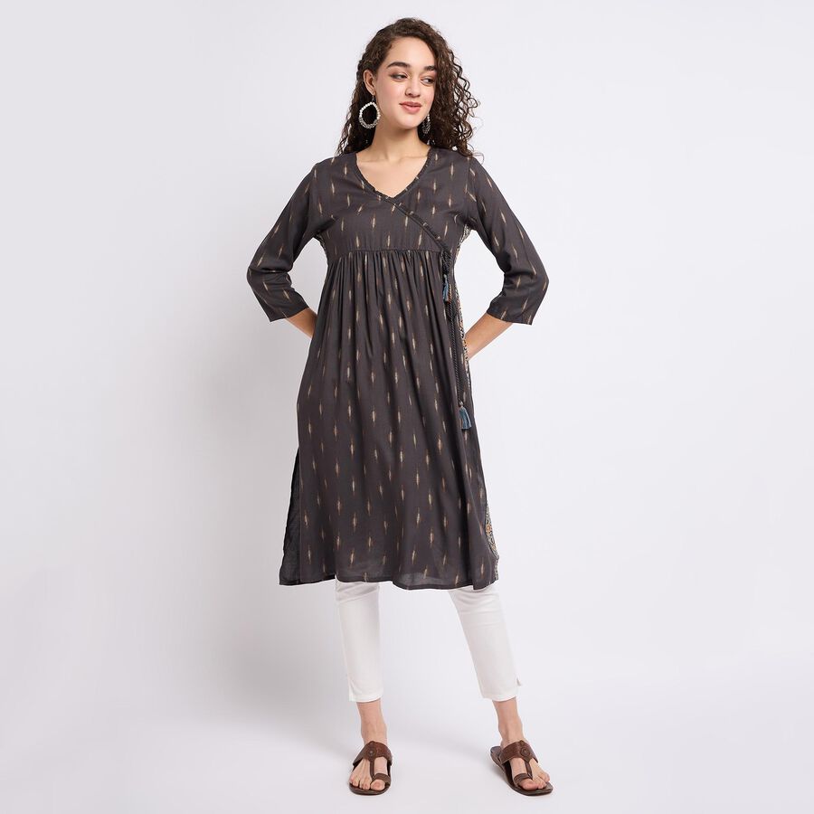 Ladies' Kurta, Dark Grey, large image number null