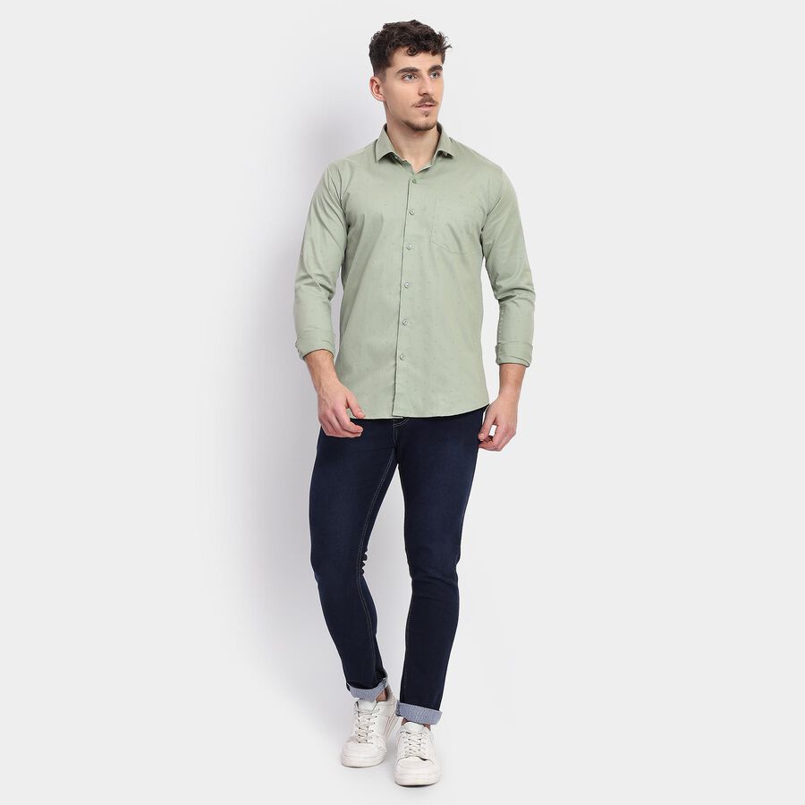 Men's 100% Cotton Formal Shirt , Light Green, large image number null