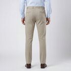 Men's Beige Slim Fit Casual Trousers, गहरा पीला, small