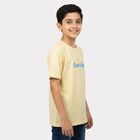 Boys Yellow Crew Neck Regular Boys T-Shirt, पीला, small