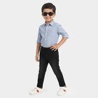 Boys Black Slim Fit Washed Jeans, Black, small