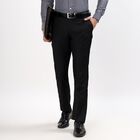 Men's Slim Fit Formal Trousers, काला, small image number null