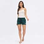Ladies' Deep Forest Green Elastic Waist Hot Shorts, Dark Green, small image number null