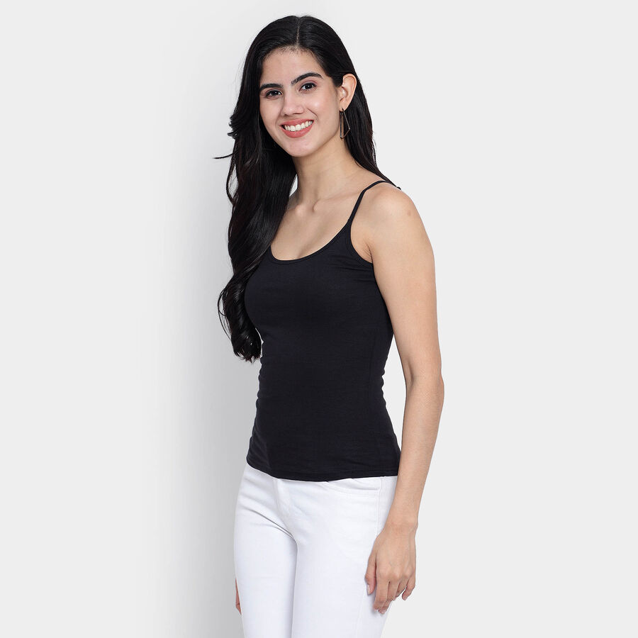 Cotton Solid Slips, Black, large image number null