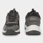 Men's Dark Charcoal Grey Lace-Up Casual Shoes, Grey, small
