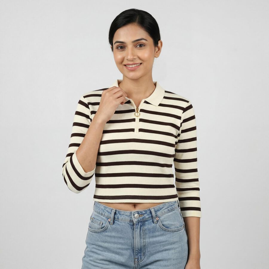Women's Brown Top, Brown, large