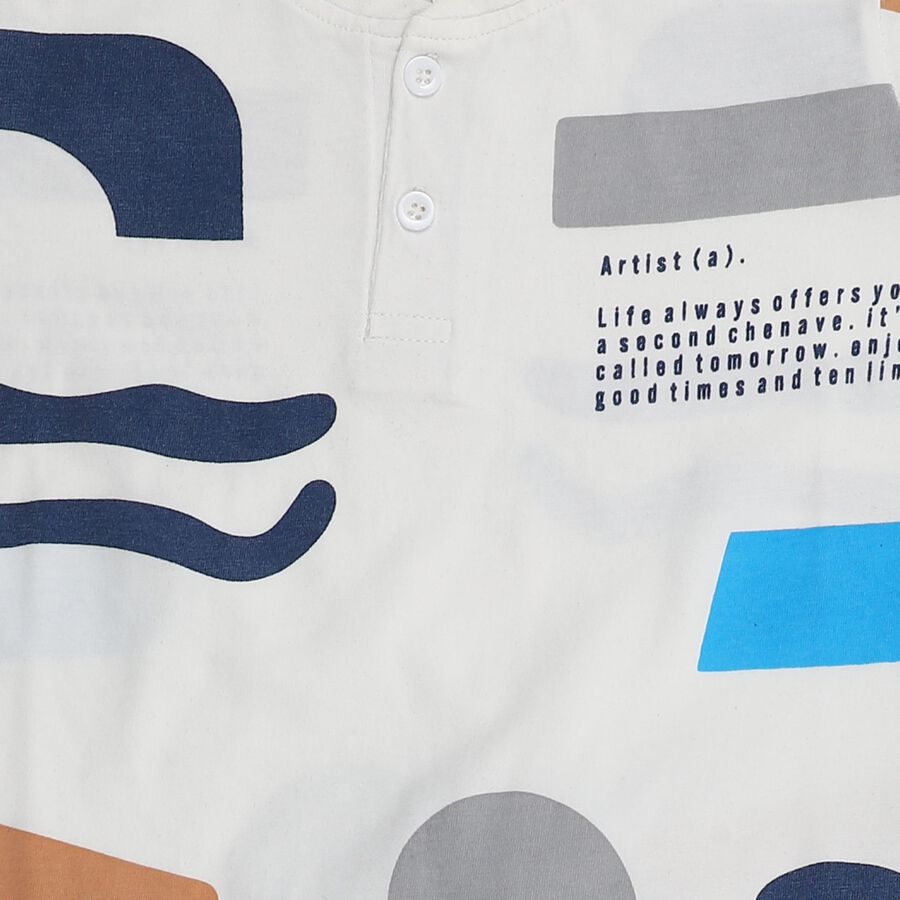 Boys' Woven Baba Suit, Off White, large image number null