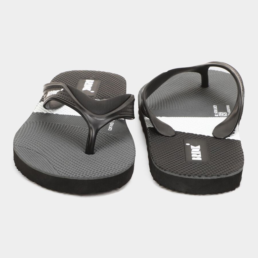 Men's V Strap Slipper, Black, large image number null