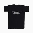 Boys Black Round Neck Casual Half Sleeve T-Shirt, Black, small