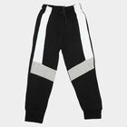 Boys' Black Colorblock Jogger Pyjama, काला, small