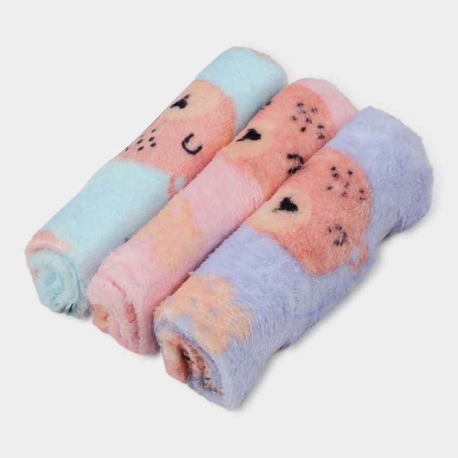 Women's Multi-Color Cartoon Printed Pack of 3 Handkerchief, Assorted, large