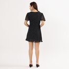 Women's Bright Multicolor Sleeveless Empire Dress, Black, small image number null