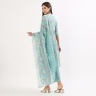 Women's Light Blue Cotton Round Neck Solid Kurta, हल्का नीला, small