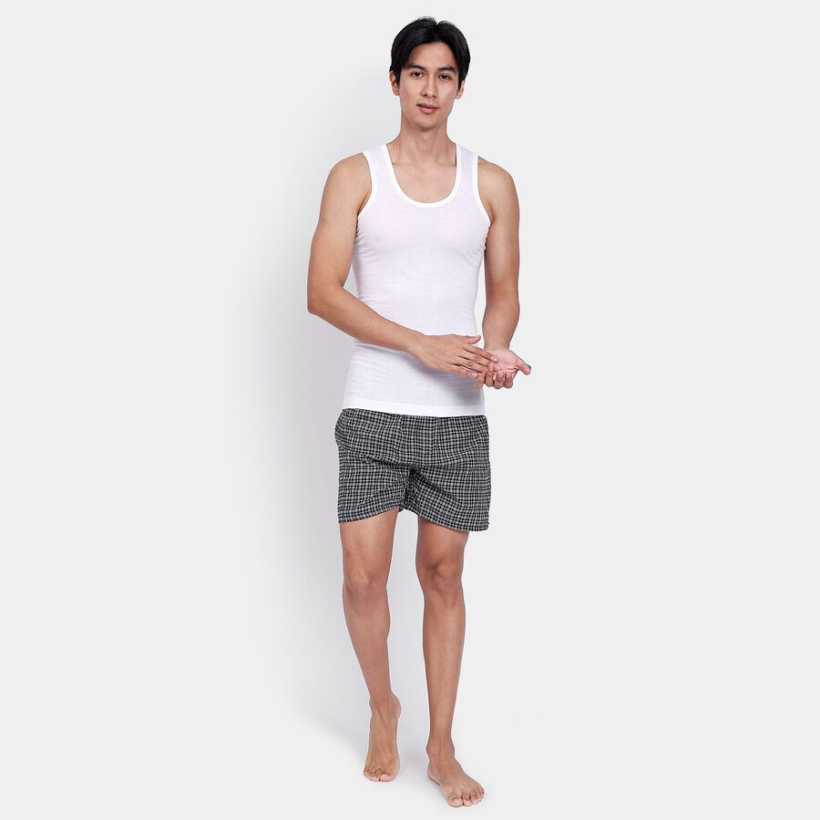 Men's 100% Cotton Vest, White, large image number null