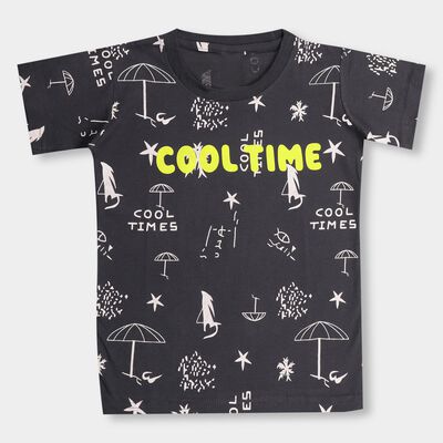 Boys' 100% Cotton Half Sleeves T-Shirt