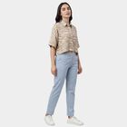 Women's Beige Classic Collar Classic Shirt, Beige, small