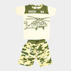 Boys Cotton Baba Suit, Olive, small image number null