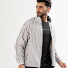 Men's Light Grey High Neck Casual Jacket, हल्का ग्रे, small image number null