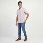 Men's Casual Shirt, गुलाबी, small
