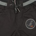 Boys' Charcoal Regular Fit Jogger Trousers, गहरा ग्रे, small