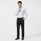 Men's Black Slim Fit Chino Trousers, Black, small