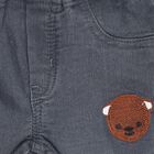 Infants' Dark Grey Regular Fit Embroidered Jeans, हल्का ग्रे, small image number null