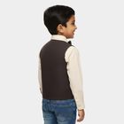 Boys Soft Beige Cotton Full Sleeve Classic Collar Casual Shirt, Beige, small image number null