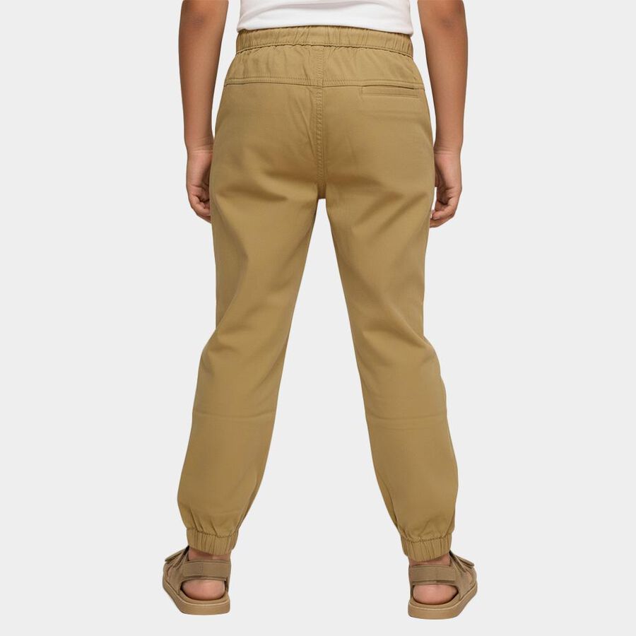 Boys' Khaki Relaxed Fit Cargo Trousers, खाकी, large image number null