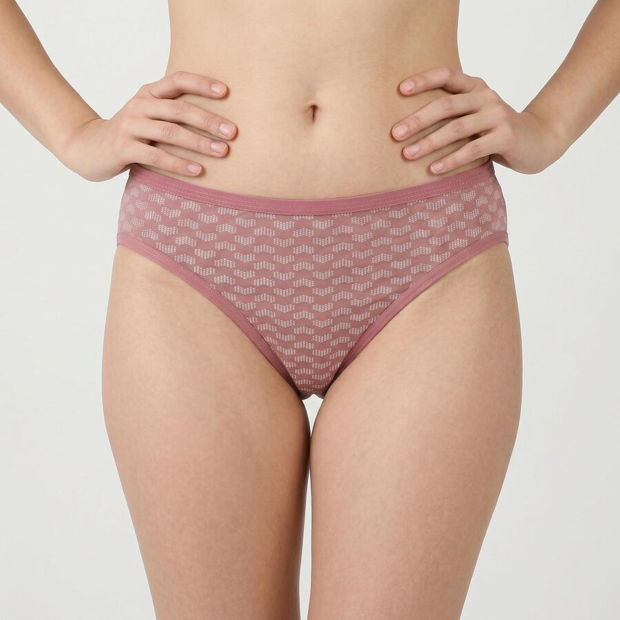 Women's Lilac Regular Fit Printed Panty, Lilac, large