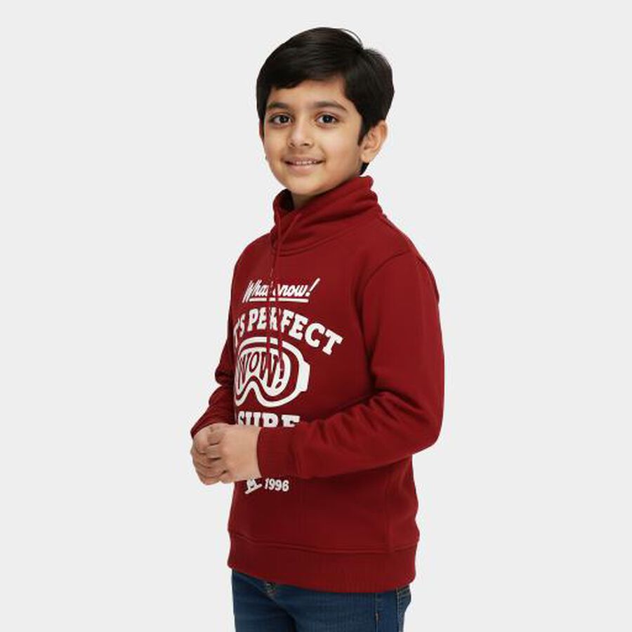 Boys' Sweatshirt, मरून, large image number null