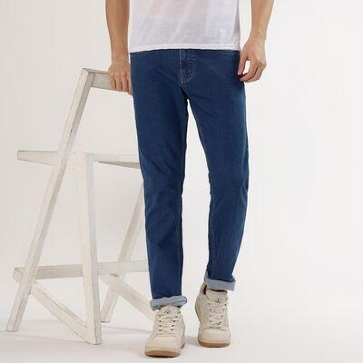 Men's Deep Steel Blue Slim Fit Jeans