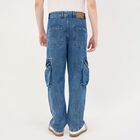 Men's Denim Blue Straight Fit Jeans, Dark Blue, small