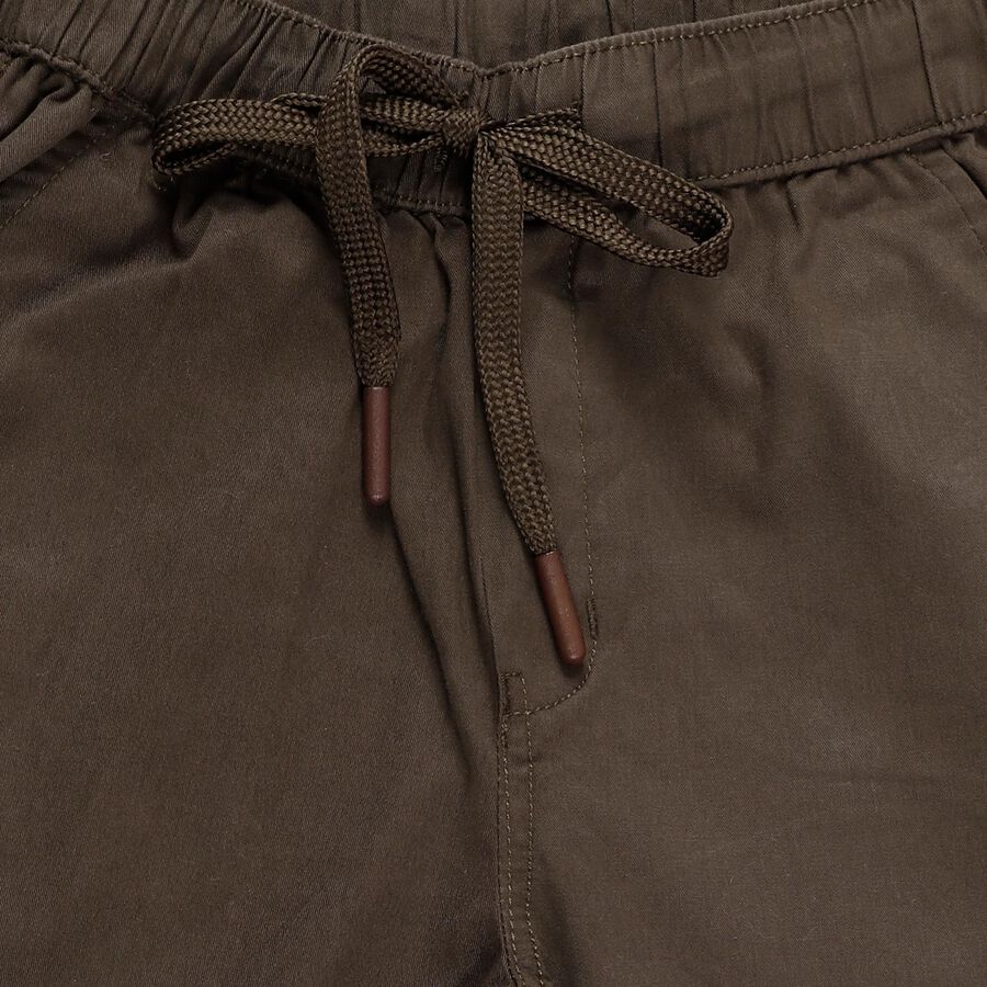 Boys' Dark Olive Green Regular Fit Cargo Trousers, Olive, large image number null