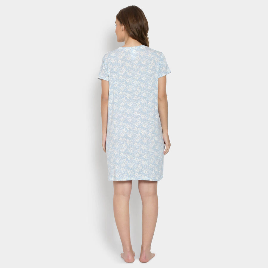 All Over Print Knee Length Women, हल्का नीला, large image number null