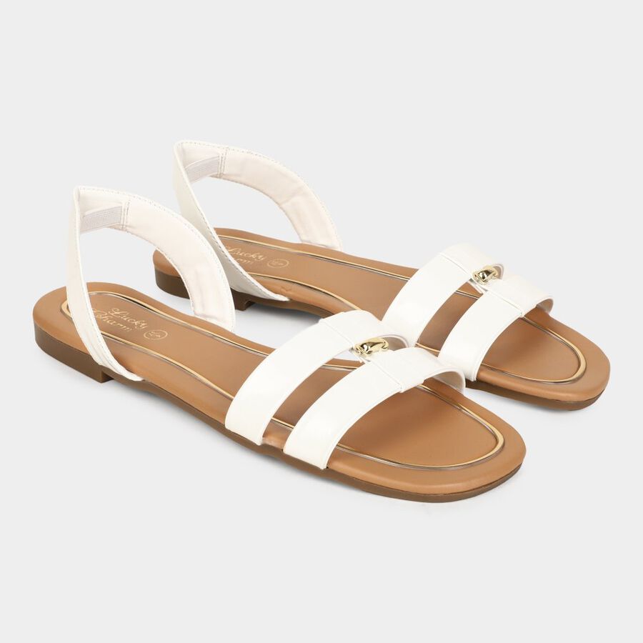 Womens Sandals, सफ़ेद, large image number null