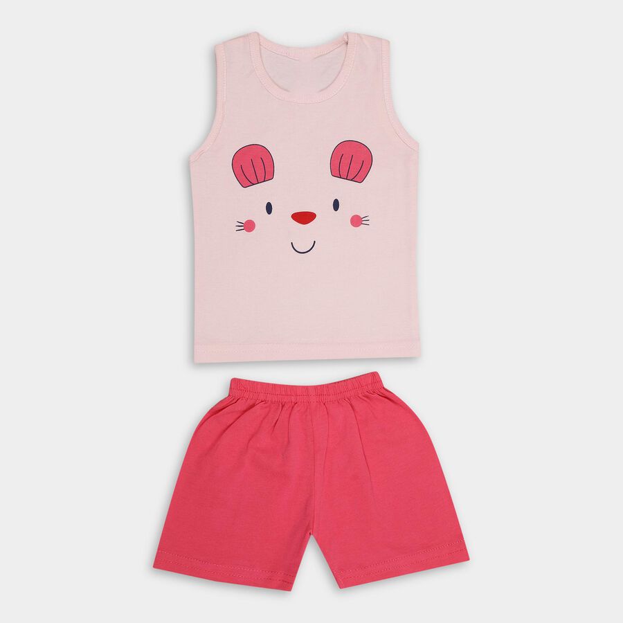 Infants' 100% Cotton Short Set, Pink, large