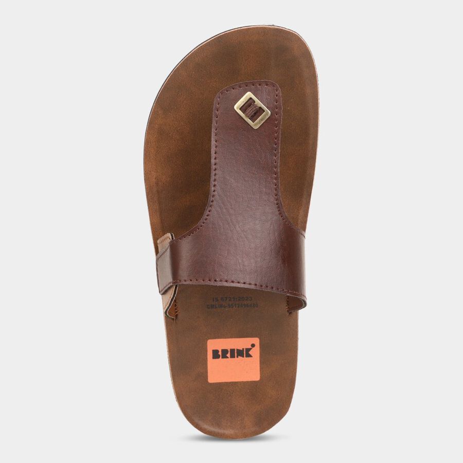 Mens Floater Sandals, Brown, large image number null