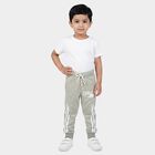Boys Grey Jogger Graphic Printed Pyjama, Melange Light Grey, small