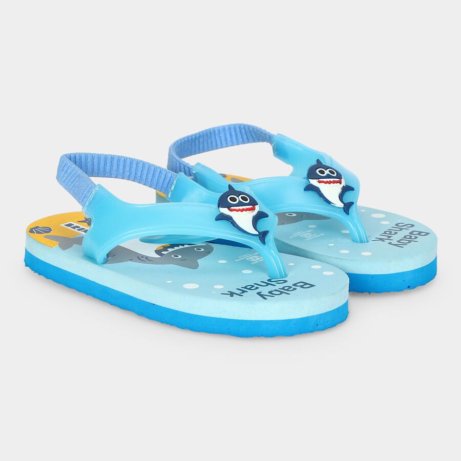 Boys' Blue Flip-Flop Slippers, नीला, large