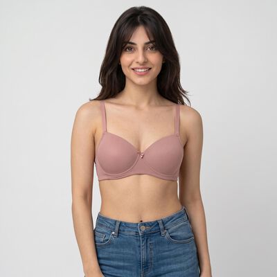 Women's Brown Underwired T-Shirt Bra