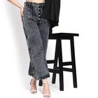 Ladies' 100% Cotton Jeans , Dark Grey, small image number null