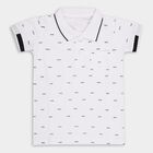 Boys' 100% Cotton Half Sleeves T-Shirt, White, small image number null