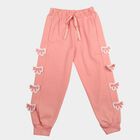 Girls Pink Jogger Butterfly Applique Pyjama, हल्का गुलाबी, small