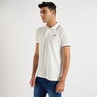Men's Collared Half Sleeves T-Shirt, White, small image number null