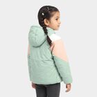 Girls' Mint Green Hooded Puffer Jacket, Light Green, small