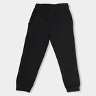 Boys' Jet Black Cotton Blend Butterfly Print Jogger Pyjama, Black, small image number null